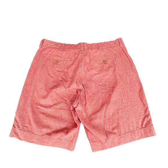 J Crew Gramercy Shorts sz 34 Men Crosshatch Pink Red 8" Preppy Chino Bermudas - Picture 2 of 10